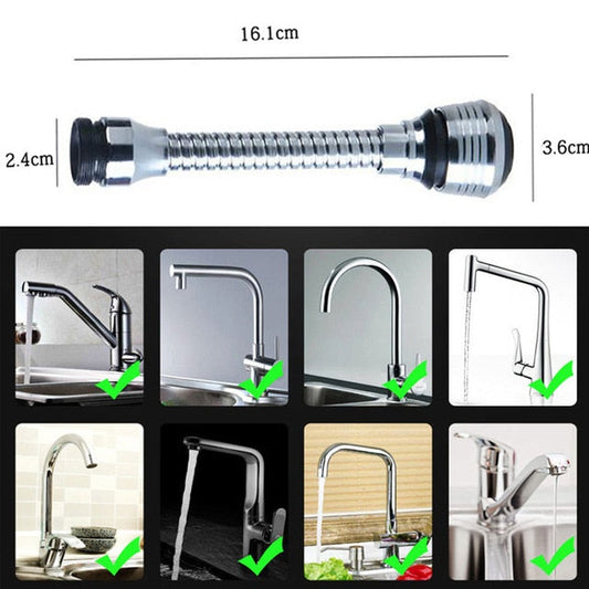 Kitchen Gadgets 360 Rotatable Bubbler High Pressure Faucet Extender Water Saving Bathroom Kitchen Accessories Supplies