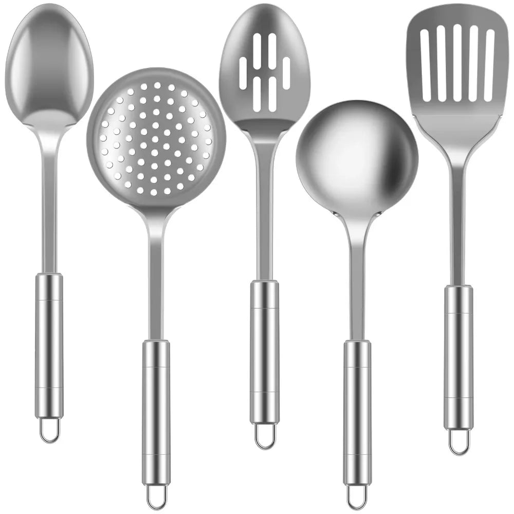 Durable Stainless Steel Long Handle Kitchen Gadgets Kitchen Cooking Set Steak Shovel Cooking Tools