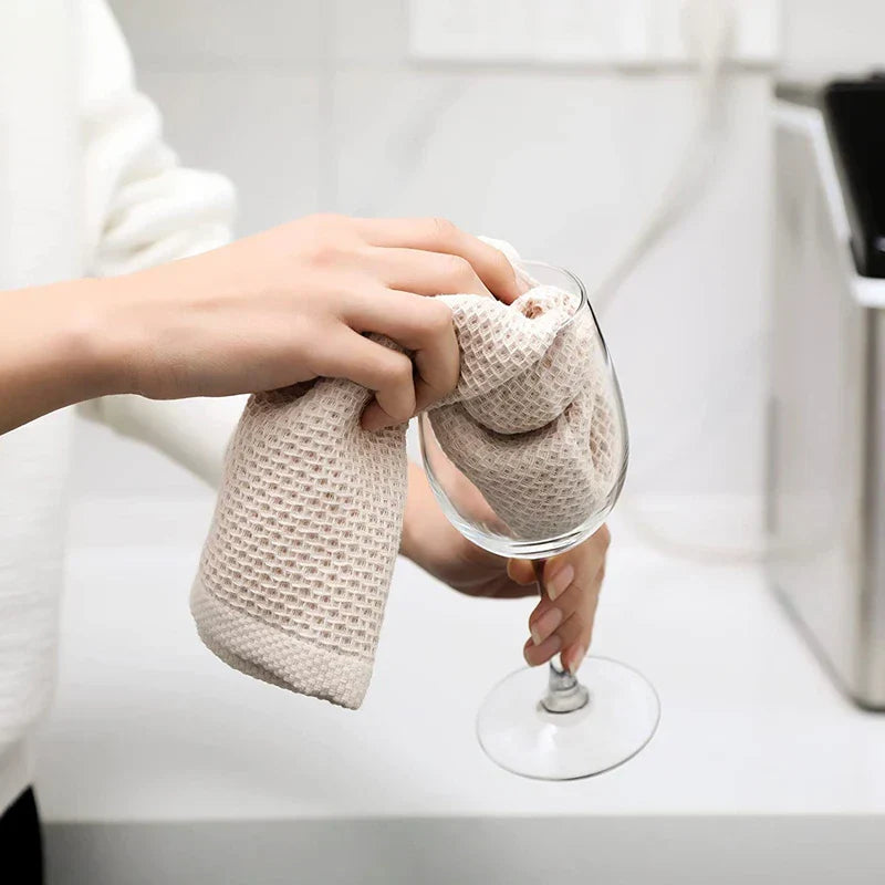 New 100% Cotton Dish cloth Ultra Soft Absorbent Kitchen Towel Household Cleaning Cloth Kitchen Tools Gadgets Wash Cloth Dish Rag